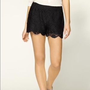 Free People Black Lace Shorts